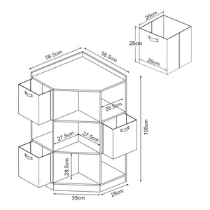 Kinder-Eckregal Måsøy Weiß [en.casa]