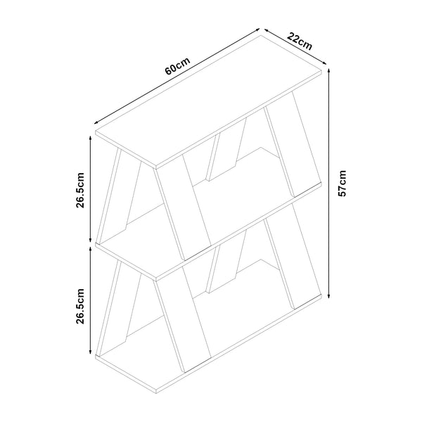 Beistelltisch Nome 60x22x57cm Eicheoptik [en.casa]