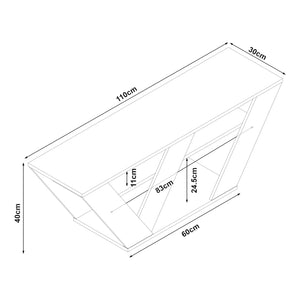 Fernsehtisch Nome 110x30x40cm Eicheoptik [en.casa]