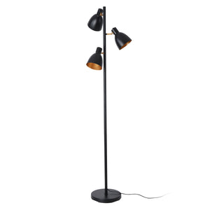 Stehlampe Witney 3-flammig Schwarz / Goldfarben [lux.pro]