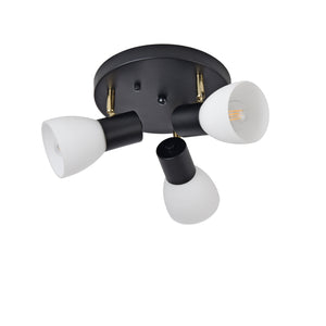 Deckenleuchte Abbey Schwarz / Weiß [lux.pro]