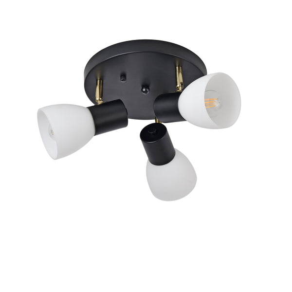 Deckenleuchte Abbey Schwarz / Weiß [lux.pro]