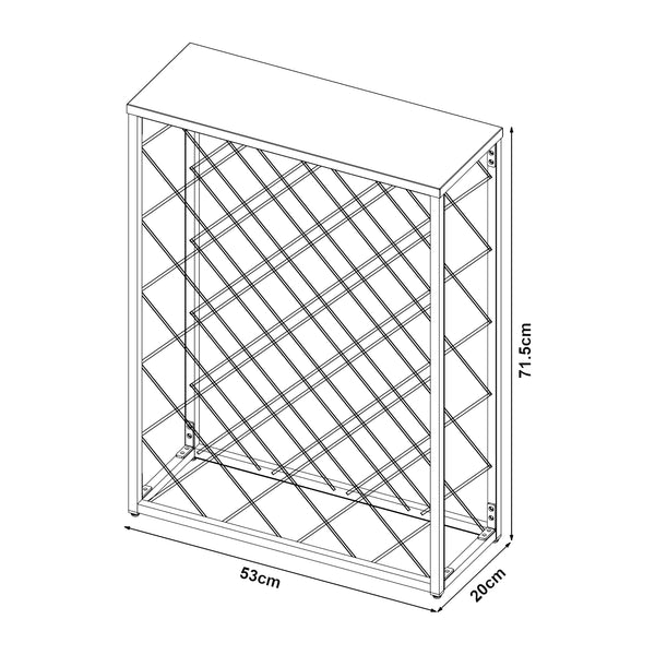 Weinregal Taivassalo für 25 Flaschen Schwarz [en.casa]