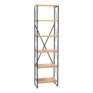 Standregal Åre 180x50x30cm Schwarz/Holzoptik [en.casa]