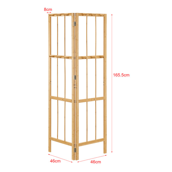 Eckgarderobe Hyllestad 165,5x92x8cm Bambus [en.casa]