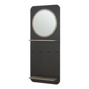 Garderobenpaneel Helsinge mit Spiegel 140x60x16 cm [en.casa]