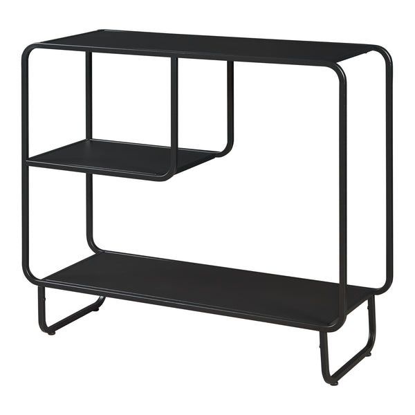 Konsolentisch Færder Metall 92x33x81 cm Schwarz [en.casa]