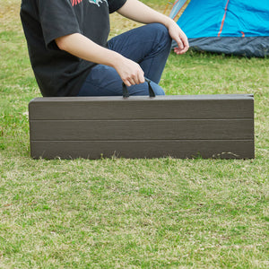 Klappbank-Set Lillestrøm 2-tlg. Holzoptik, Dunkelbraun [en.casa]