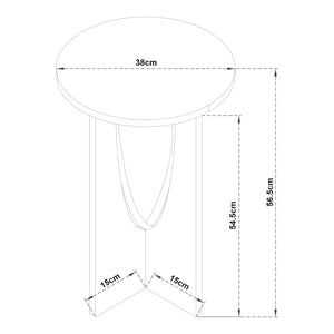 Beistelltisch Rindal 38x56,5 cm Eichenoptik [en.casa]