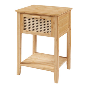 Nachttisch Leirfjord 60x40x35 cm Bambus Natur [en.casa]