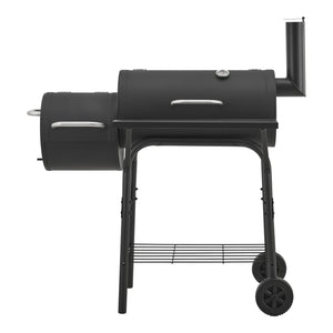 Smoker Grillwagen Arielli 115x110x64cm Schwarz [casa.pro]