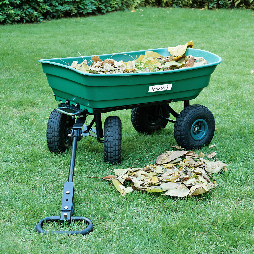 Bollerwagen Corfinio 111x51 cm max. 250kg Grün/Schwarz [pro.tec]