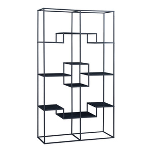 Standregal Råde Metall 180x100x35 cm Schwarz [en.casa]