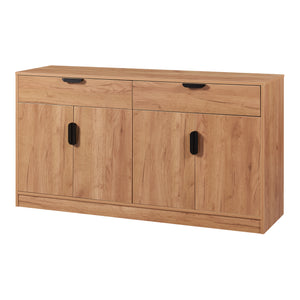 Sideboard Varkaus 75x140x40cm MDF Eichenoptik [en.casa]