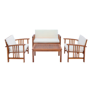 Gartenmöbelset Brissogne 4-tlg. Akazienholz FSC®-zertifiziert [en.casa]