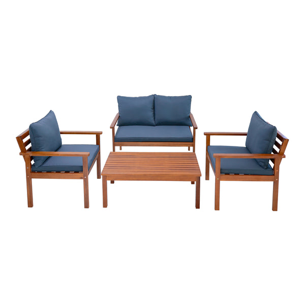 Gartenmöbelset Brittoli 4-tlg. Akazienholz FSC®-zertifiziert [en.casa]