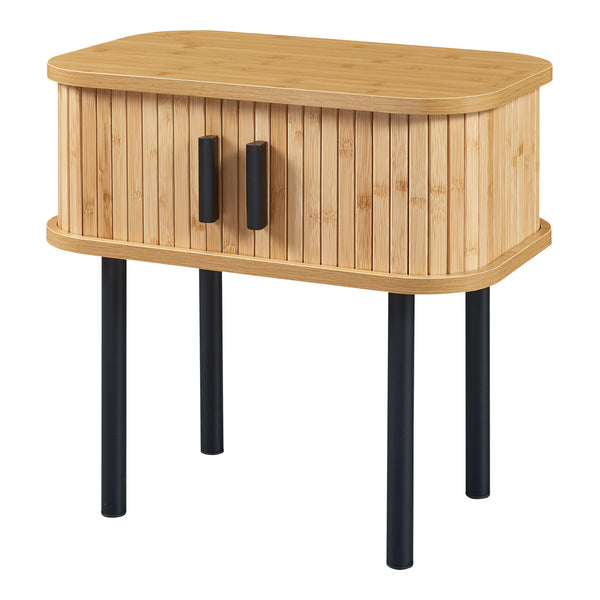 Beistelltisch Tvedestrand 48x30x45 cm Holzfarben/Schwarz [en.casa]