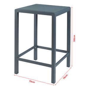 Outdoor-Bartisch Avise Aluminium Glas Anthrazit [casa.pro]