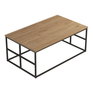 Couchtisch Velendi 100x60x40 cm Eichenoptik/Schwarz [en.casa]