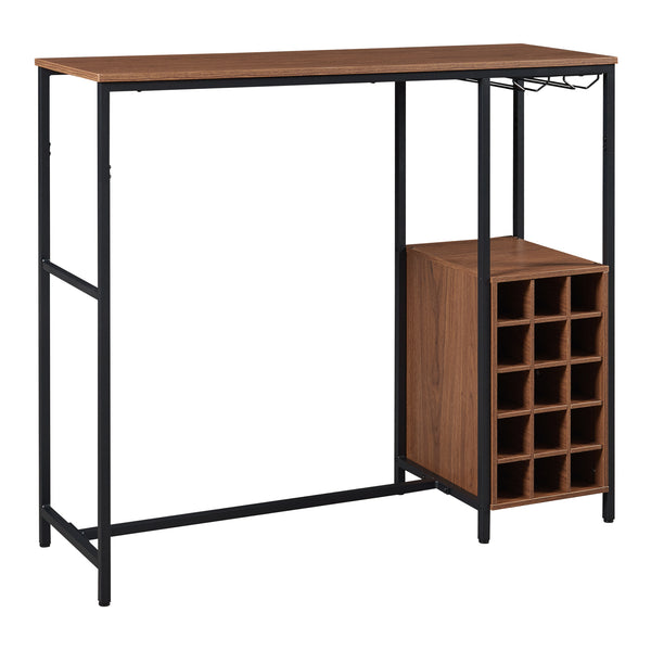 Bartisch Trøndelag 120x40x105 cm mit Weinregal für 15 Flaschen [en.casa]