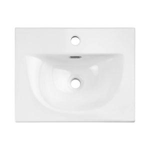 Waschtisch Skelbolu 50x57x39 cm LED-Spiegel Eicheoptik [en.casa]