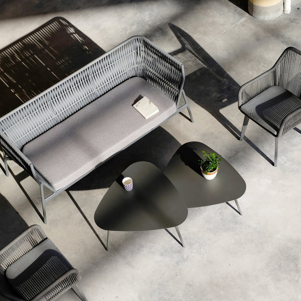 Satztisch 2-tlg. Aymavilles Stahl Anthrazit [casa.pro]