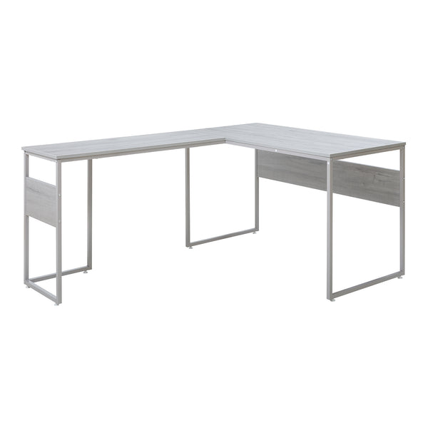 Schreibtisch Karlstang L-förmig 166x120x75 cm Hellgrau [en.casa]