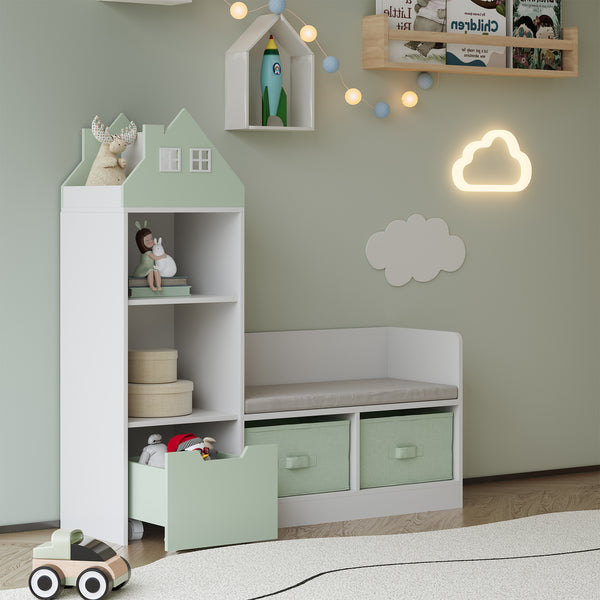 Kindersitzbank mit Regal Vipsali [en.casa]