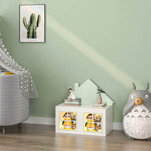 Spielzeugkiste Vipsali 56x60x33 cm Mintgrün/Weiß [en.casa]