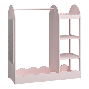 Kindergarderobe Vestnes mit Spiegel 100x94x38 cm Cotton Candy [en.casa]