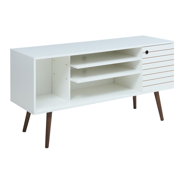 Fernsehschrank Vare 130x40x66 cm Weiß [en.casa]