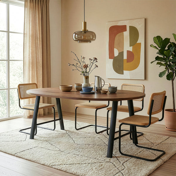 Tischgestell 2er Set Hullem Stahl 72x70x10 cm Schwarz [en.casa]