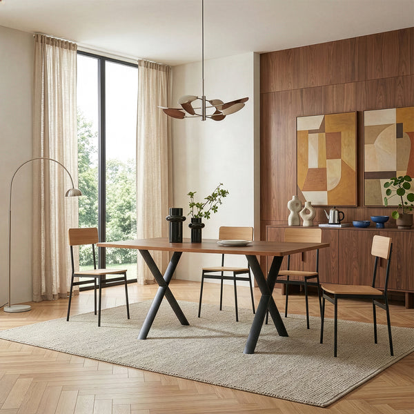 Tischgestell Klixjö 2er-Set Stahl 72x70x10 cm Schwarz [en.casa]