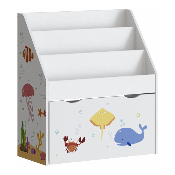 Kinderregal Aarnskona 70x63x30 cm Aqua Dream Motiv [en.casa]