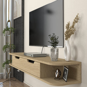 TV-Lowboard hängend Karjali 150x30x19 cm Eicheoptik [en.casa]