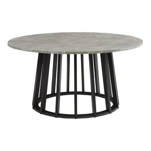 Couchtisch Buzzard Ø90x45 cm Schwarz/Betonoptik [en.casa]