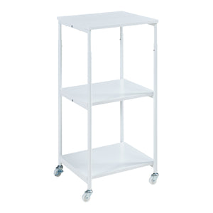 Rollbarer Druckertisch Janertu 82x39x35 cm Weiß [en.casa]