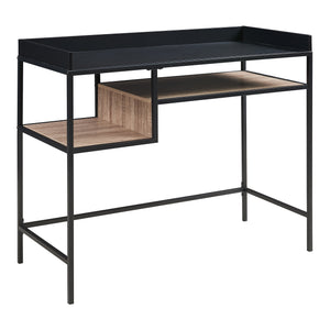 Schreibtisch Belana 100x43x82 cm Schwarz/Eicheoptik [en.casa]