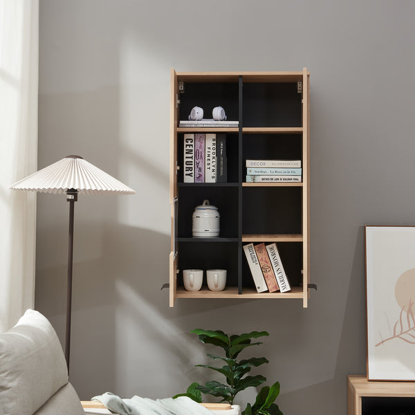 Hängeschrank Noppen 98x60x38 cm Eicheoptik [en.casa]