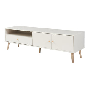 Fernsehschrank Hallevil 150x39x45 cm Weiß [en.casa]