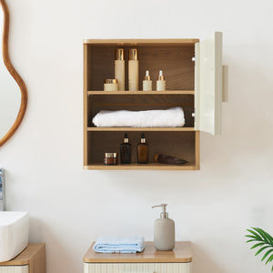 Hängeschrank Ferrersp 50x45x24 cm Eicheoptik/Sandfarben [en.casa]