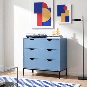 Kommode Colwyn 78x80x40 cm Blau [en.casa]