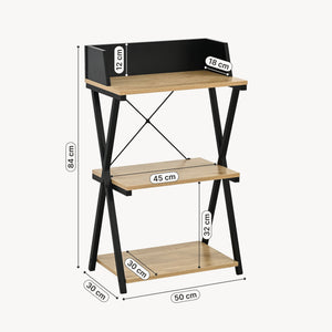 Standregal Kappespoo 84x50x30 cm Schwarz/Eicheoptik [en.casa]