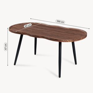 Couchtisch Ken 100 x 60 x 47 cm Walnussoptik [en.casa]
