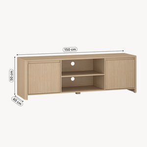 Fernsehschrank Takranmaa 150x40x50 cm Eicheoptik [en.casa]
