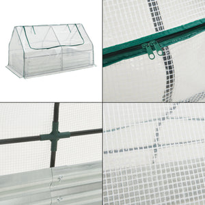 Hochbeet mit Gewächshaus Balsorano 186x96x98 cm [en.casa]