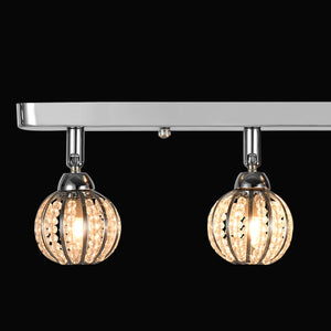 Deckenleuchte 4 Kristall Kugel 49cm Moderne Deckenlampe Effektlampe [Lux.Pro]