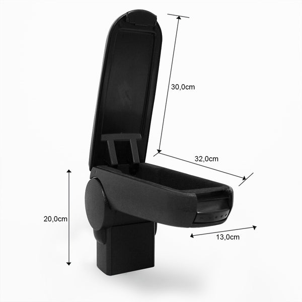 Mittelarmlehne VW Bora IV Beetle mit Staufach Kunstleder Schwarz pro.tec