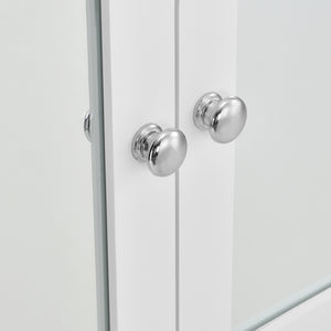 Badezimmerschrank Locust 58x56x13 cm Weiß [en.casa]