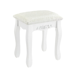 Schminktisch Limerick mit Spiegel + Hocker en.casa